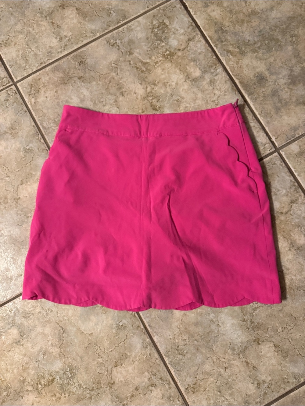 Vineyard Vines Bright Pink Scalloped Hem Skort